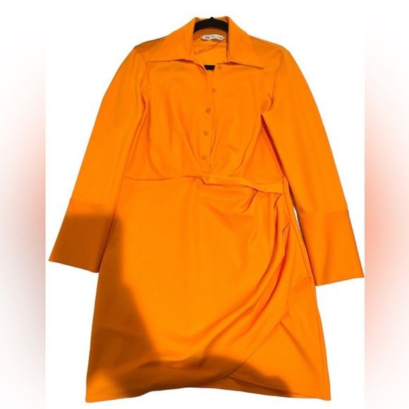 Zara short dress with ruching. NWT XL - Picture 3 of 8
